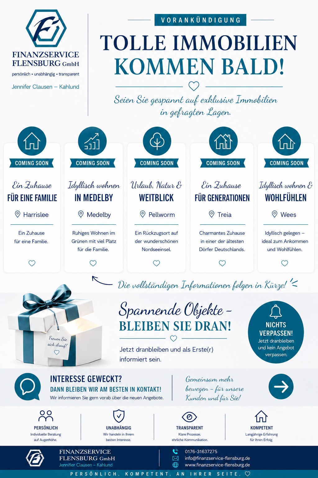 Vorankündigung – Tolle Immobilien kommen bald